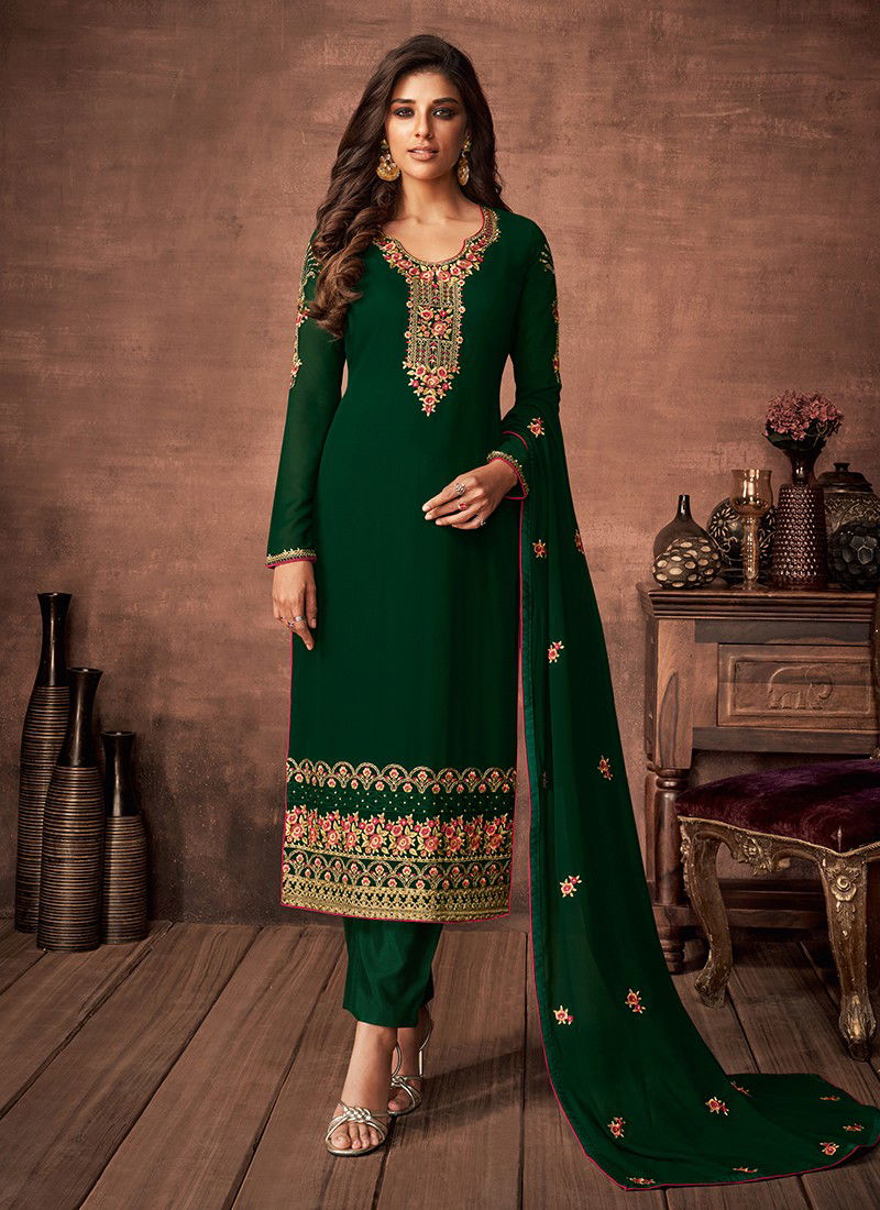 Aashirwad Najakat Latest Designer Fancy Stylish Wedding Wear Heavy Fox Georgette With Embroidery And stone Work Salwar Suit Collection
